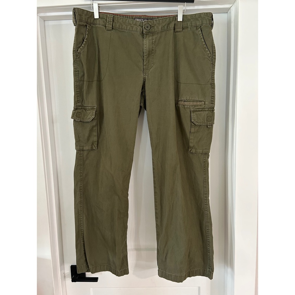 Dickies Womens Relaxed Fit Cargo Pants Olive Green Cotton 18R Gorpcore Utility